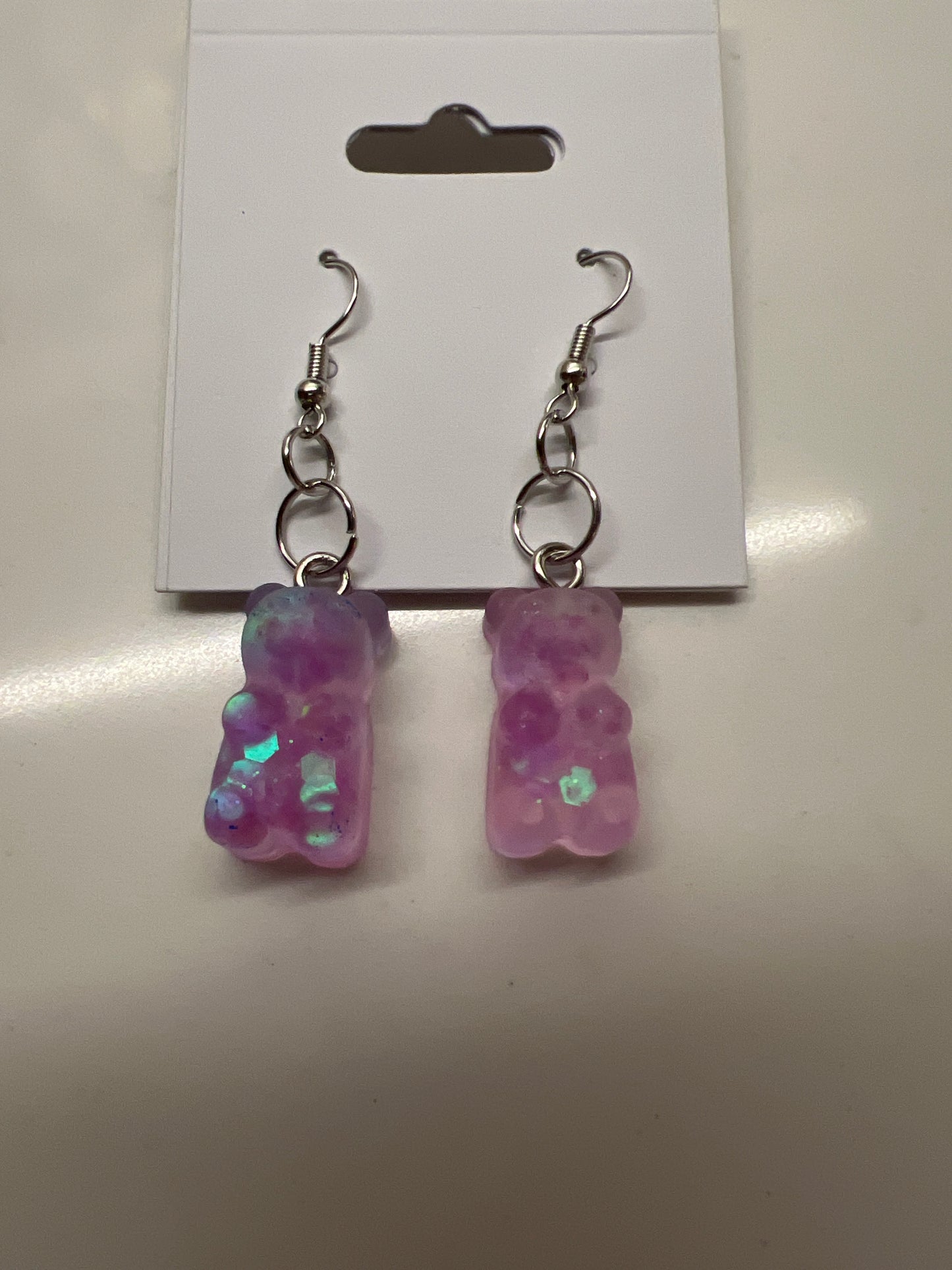 Purple Gummy Bear Earrings