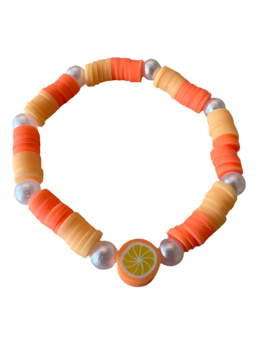 Orange & Pearl Bracelet