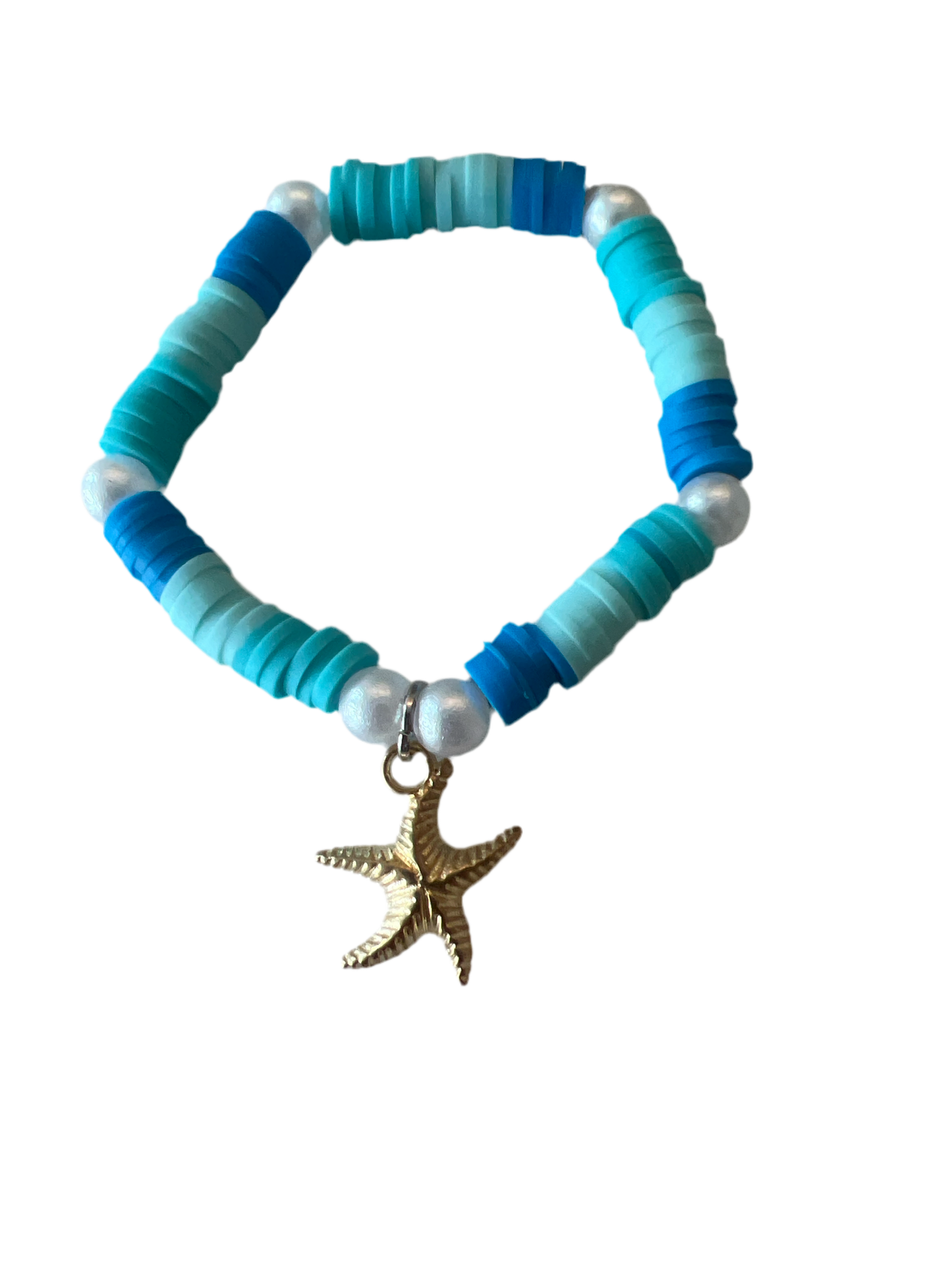 Blue Pearl & Purple Pearl Sea Star Bracelet Set